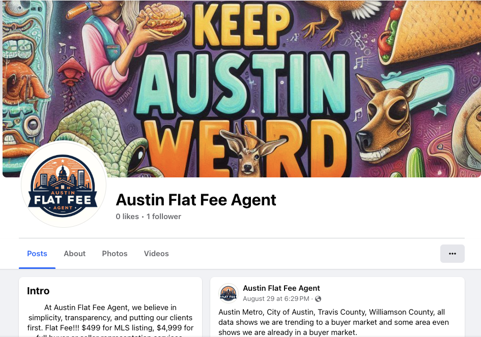 Facebook profile and social media presence